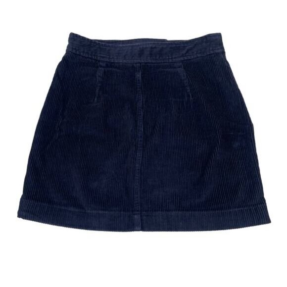 WILFRED FREE Aritzia  Free Lily Corduroy Mini Skirt Sz 2 Navy - Picture 6 of 6